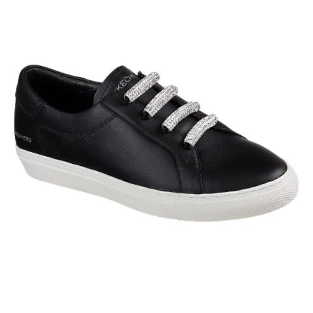 Sketchers Black Vaso-Fideos Leather Sneaker